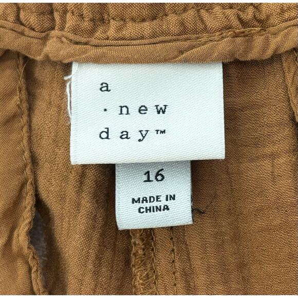 A New Day Women's Pants Pleated Crepe High Rise Wide Leg Trouser Size 16 Career - Picture 6 of 12